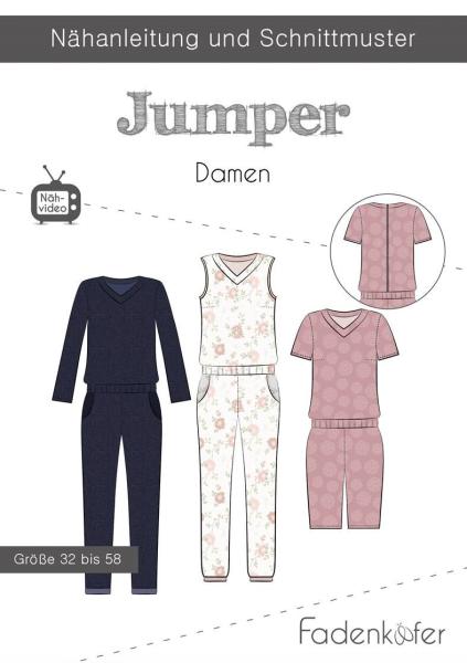 Fadenkäfer Papierschnittmuster Jumper Damen